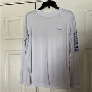Columbia White Performance Long Sleeve Shirt